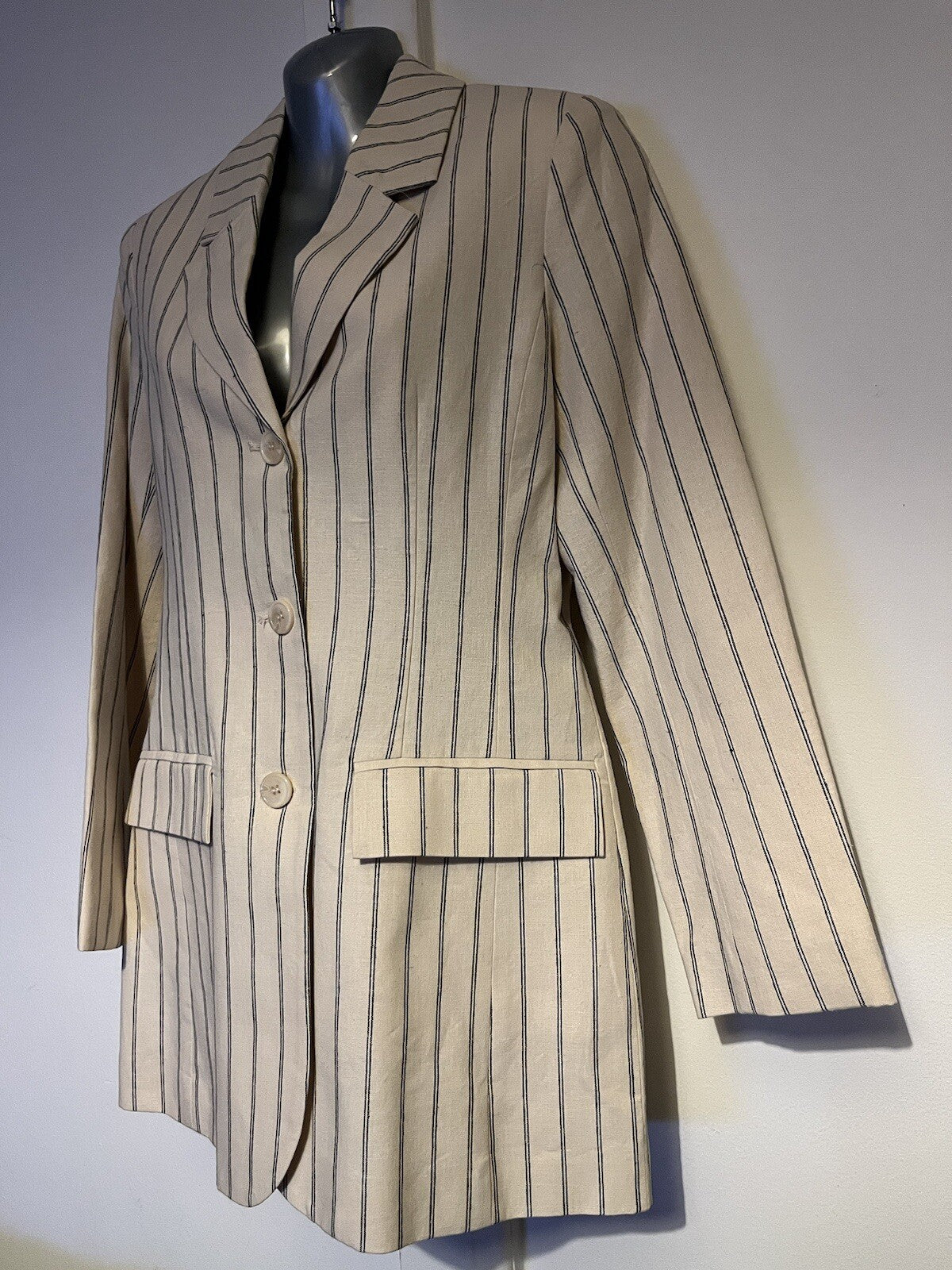 Selected Femme Slfhildals Fitted Blazer Pin Stripe Women’s Size 36
