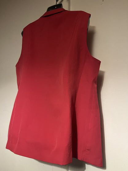 Dannii Minogue Petites Sleeveless Blazer Red Size 10 Petite 