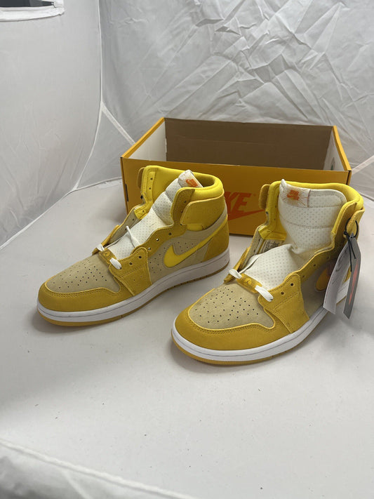 NIKE AIR JORDAN 1 ZOOM AIR COMFORT 2 TRAINERS YELLOW OCHRE UK 9 BRAND NEW