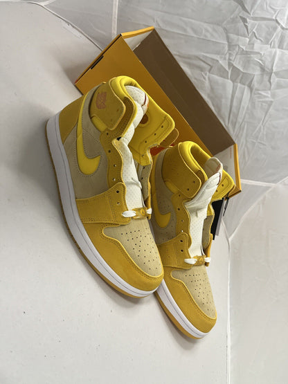 NIKE AIR JORDAN 1 ZOOM AIR COMFORT 2 TRAINERS YELLOW OCHRE UK 9 BRAND NEW