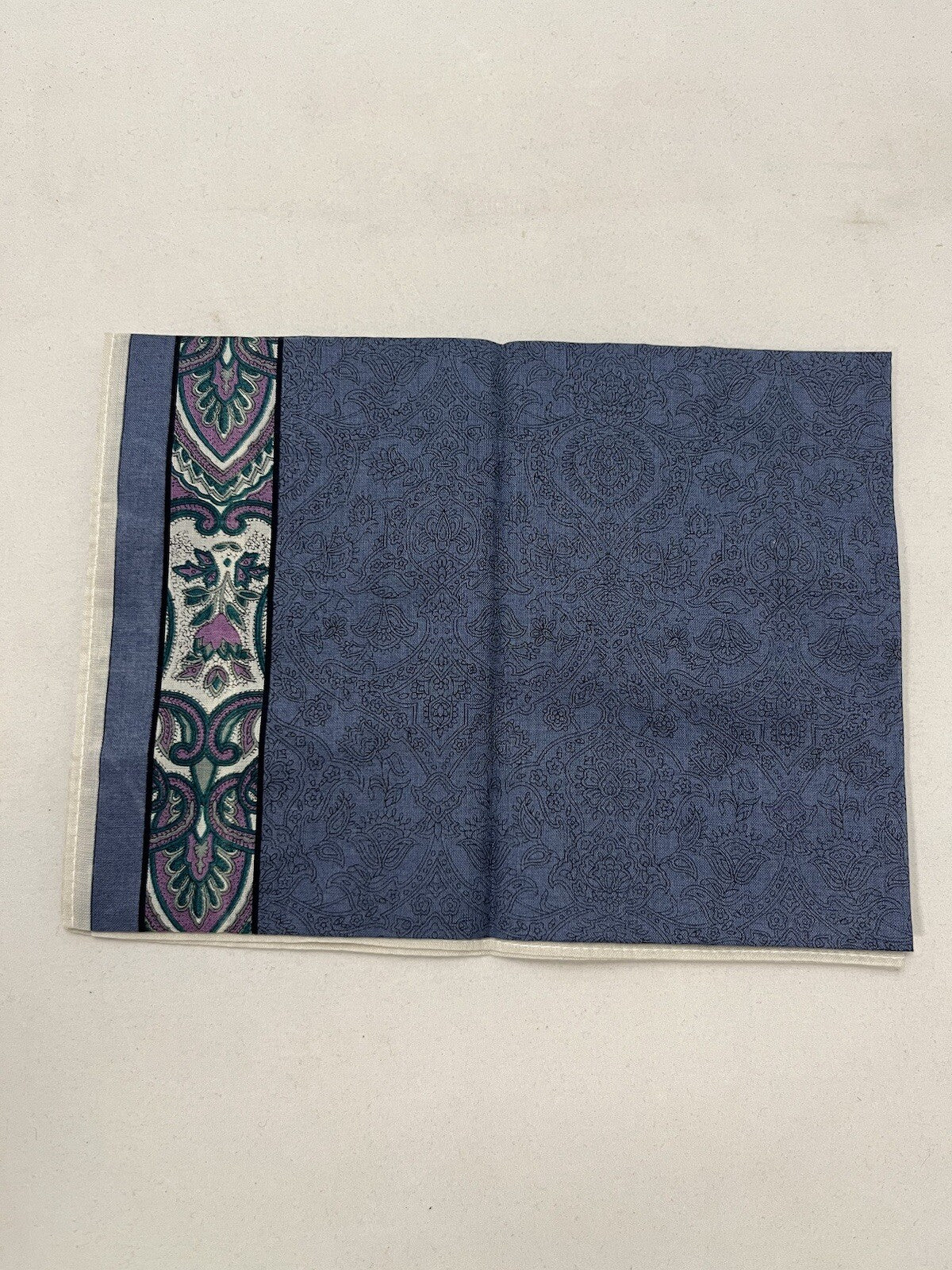 RUDOLPH VALENTINO *Blue Mens Handkerchief 46cm 