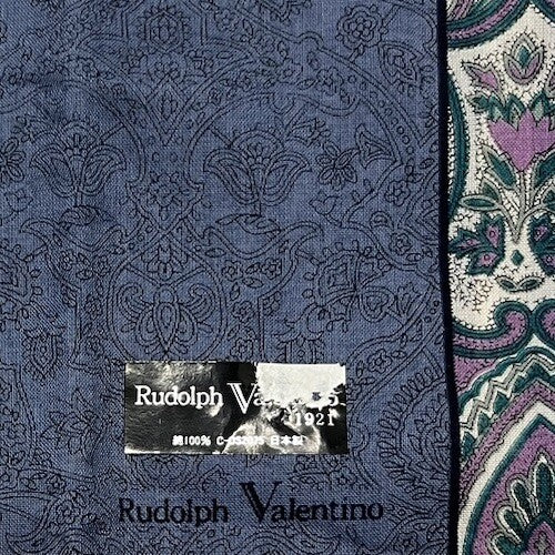 RUDOLPH VALENTINO *Blue Mens Handkerchief 46cm 