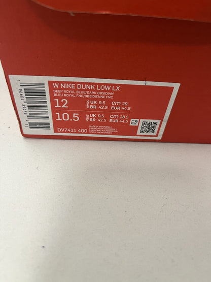 Nike Dunk Low LX ‘blue Suede’ Sneakers - DV7411-400 - Size UK 9.5