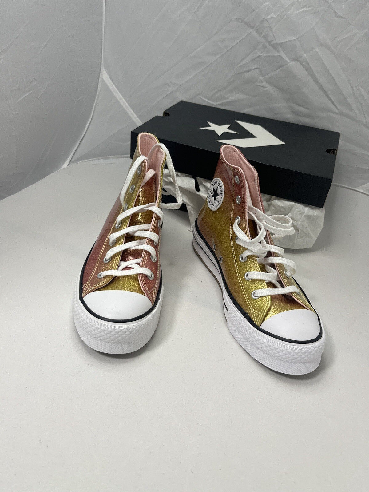  Taylor All Star Eva Lift Platform Citrus Glitz Size UK 4.5