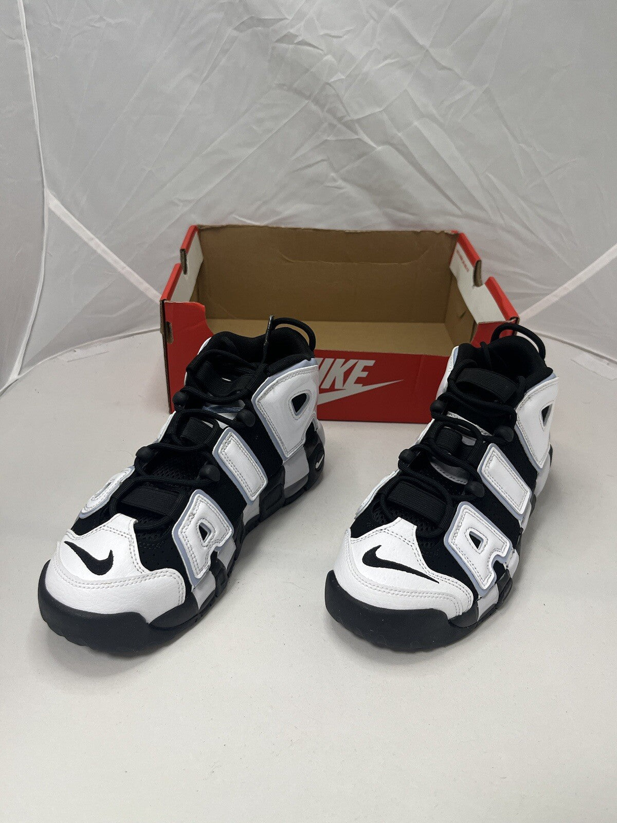 Nike Air More Uptempo GS Black White Multicolour DQ6200-001  UK Size 5