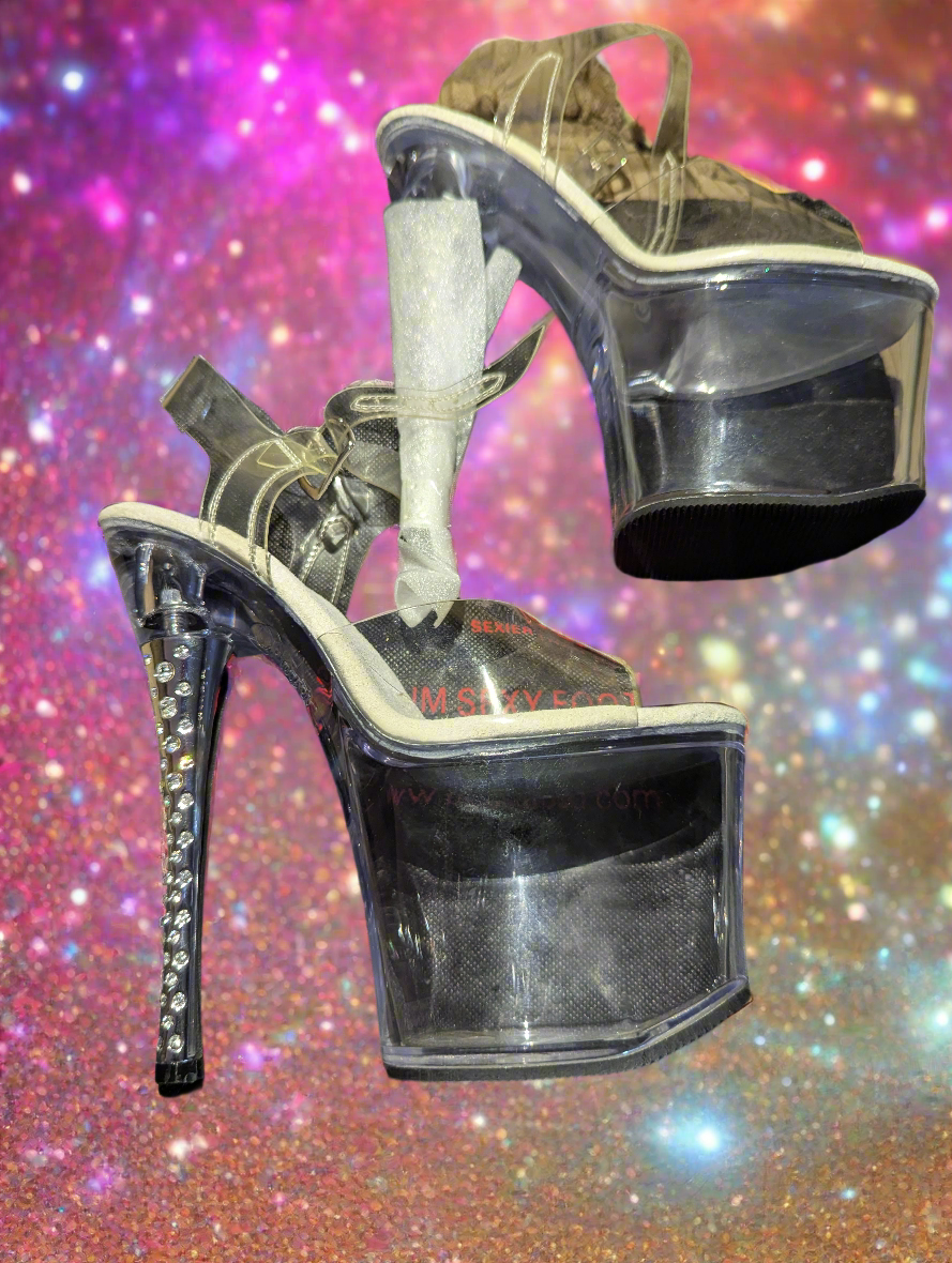 Pleaser Stiletto Diamond High Heel Platform Pole Dancing Shoes Adore 708