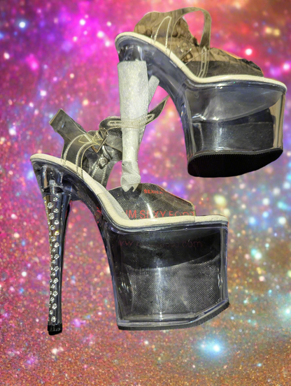 Pleaser Stiletto Diamond High Heel Platform Pole Dancing Shoes Adore 708