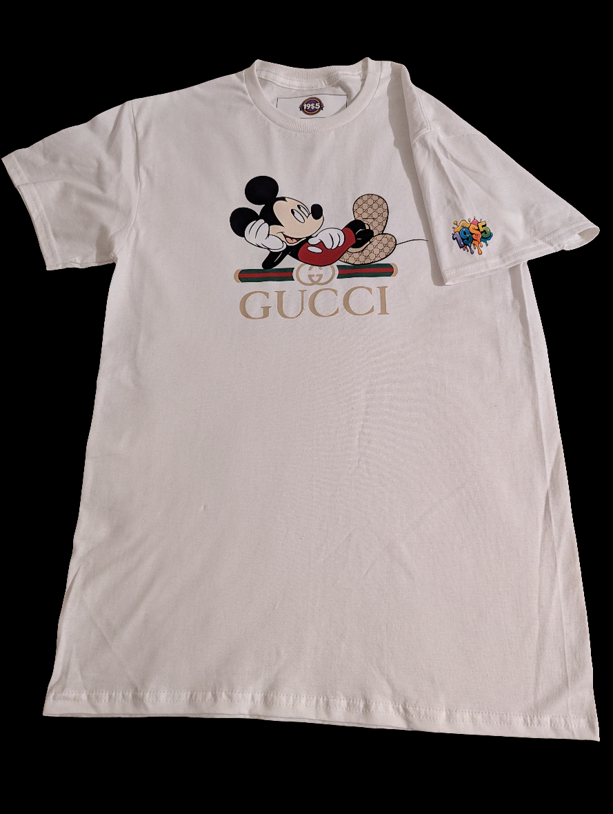 Gucci Mickey Mouse Custom Printed T Shirt