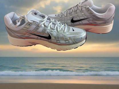 Nike P-6000 White) Black/Silver/Metallic Trainers