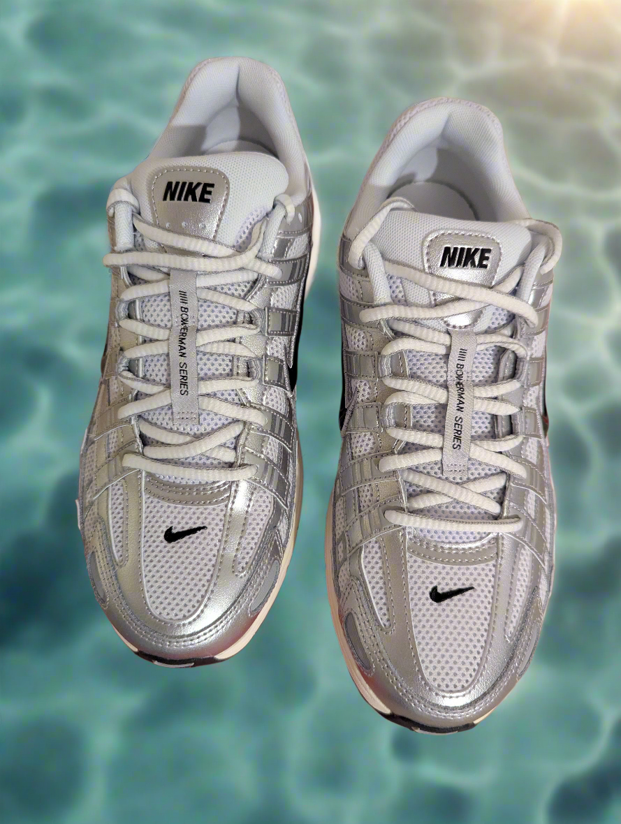 Nike P-6000 White) Black/Silver/Metallic Trainers