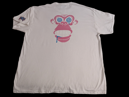 Coffee Addict and Spiral Eye Pink Monkey Custom Printed T Shirt