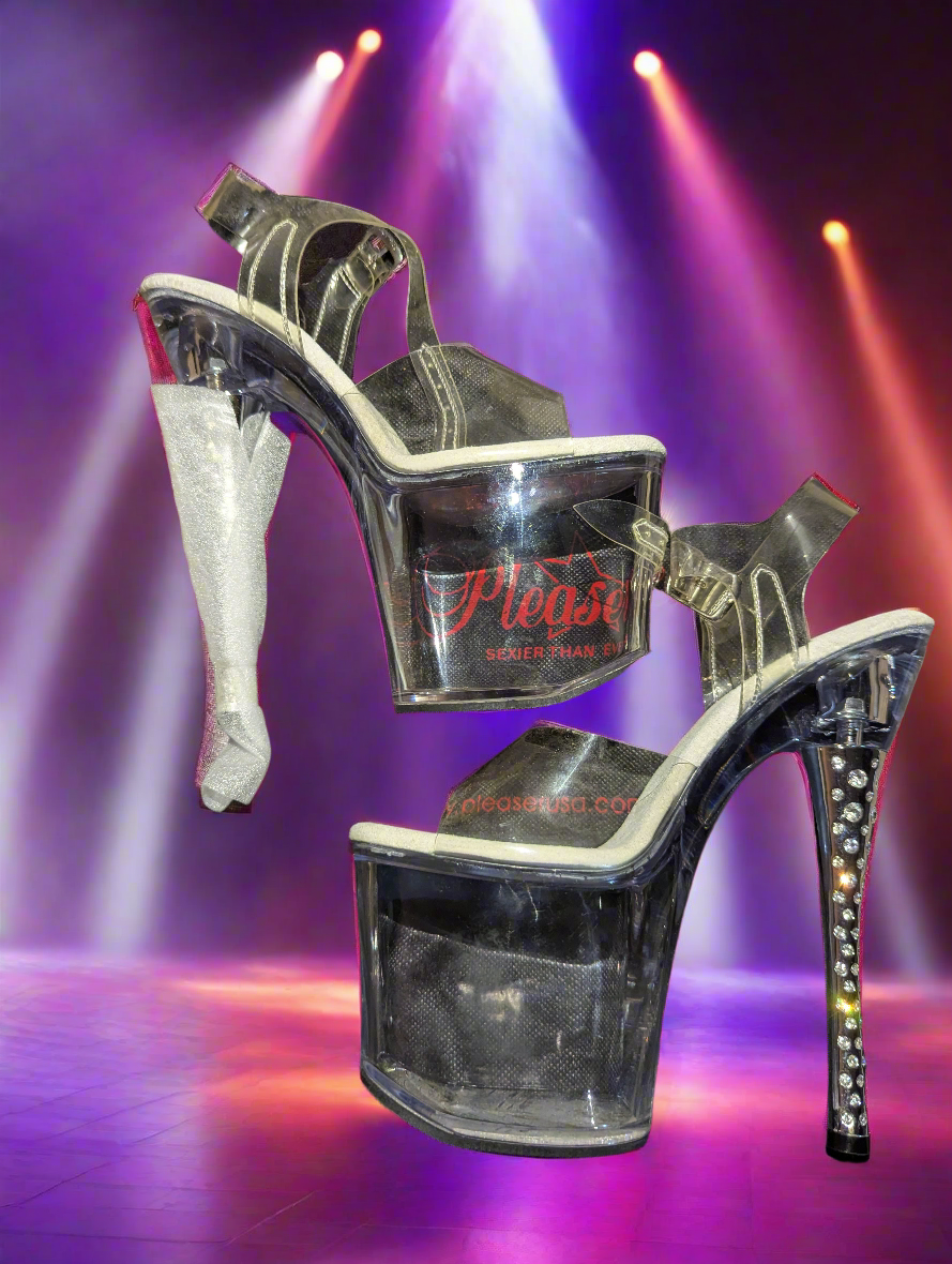 Pleaser Stiletto Diamond High Heel Platform Pole Dancing Shoes Adore 708