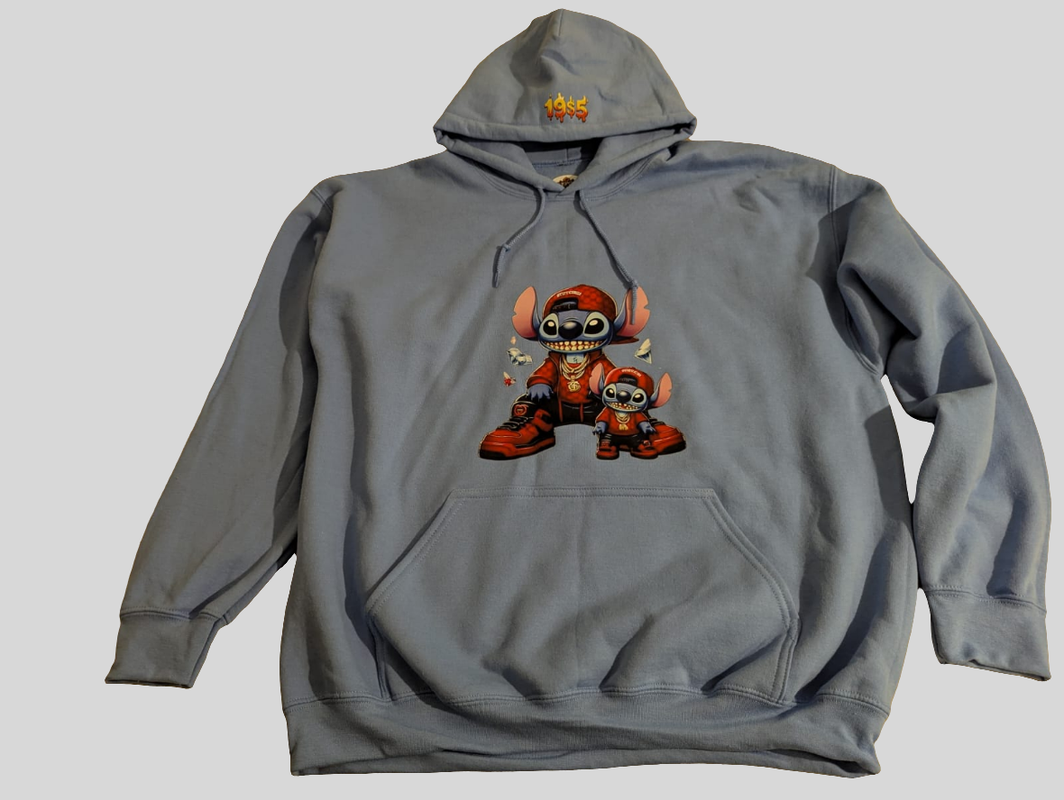Gangsta lilo hoodie custom printed
