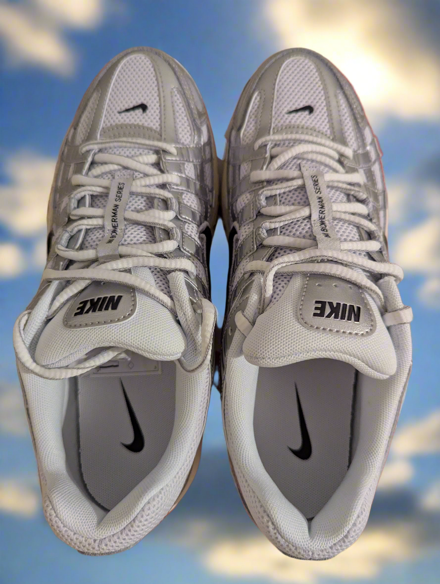Nike P-6000 White) Black/Silver/Metallic Trainers