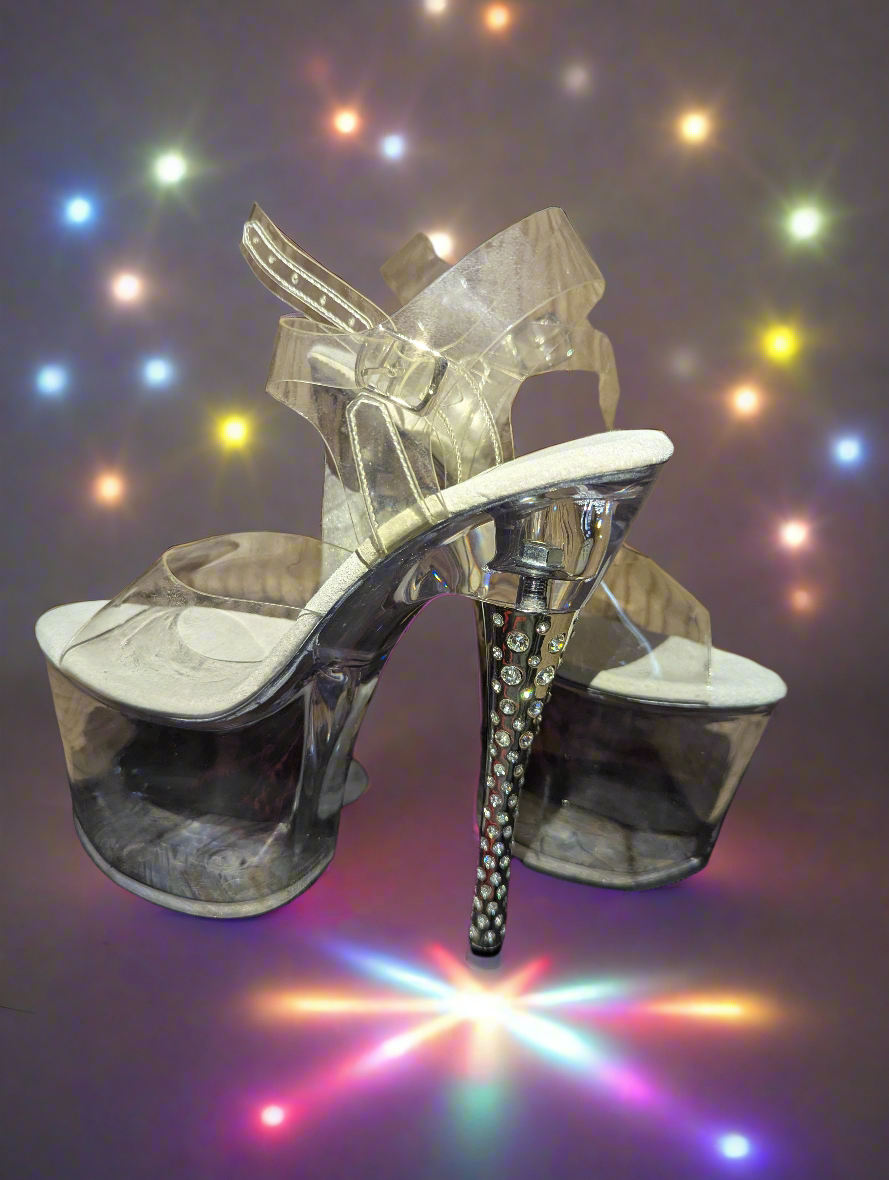 Pleaser Stiletto Diamond High Heel Platform Pole Dancing Shoes Adore 708