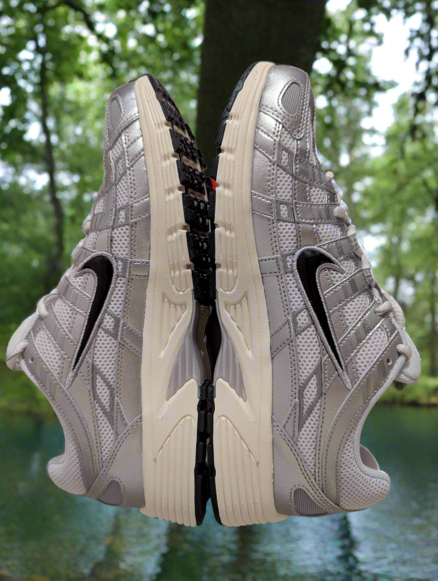 Nike P-6000 White) Black/Silver/Metallic Trainers