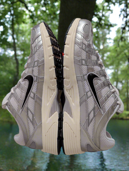 Nike P-6000 White) Black/Silver/Metallic Trainers