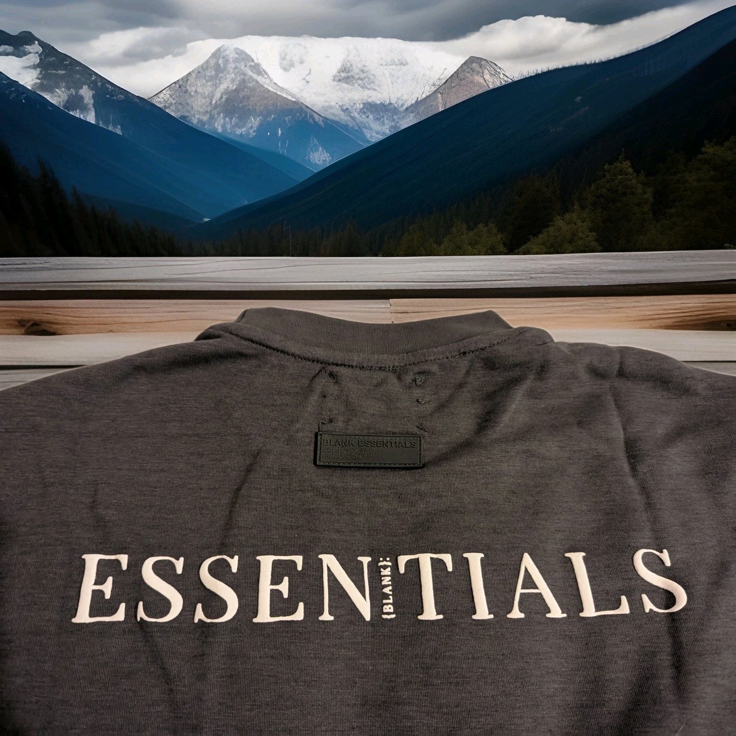 Essentials  Blank Puff Print T-Shirt and Shorts Set