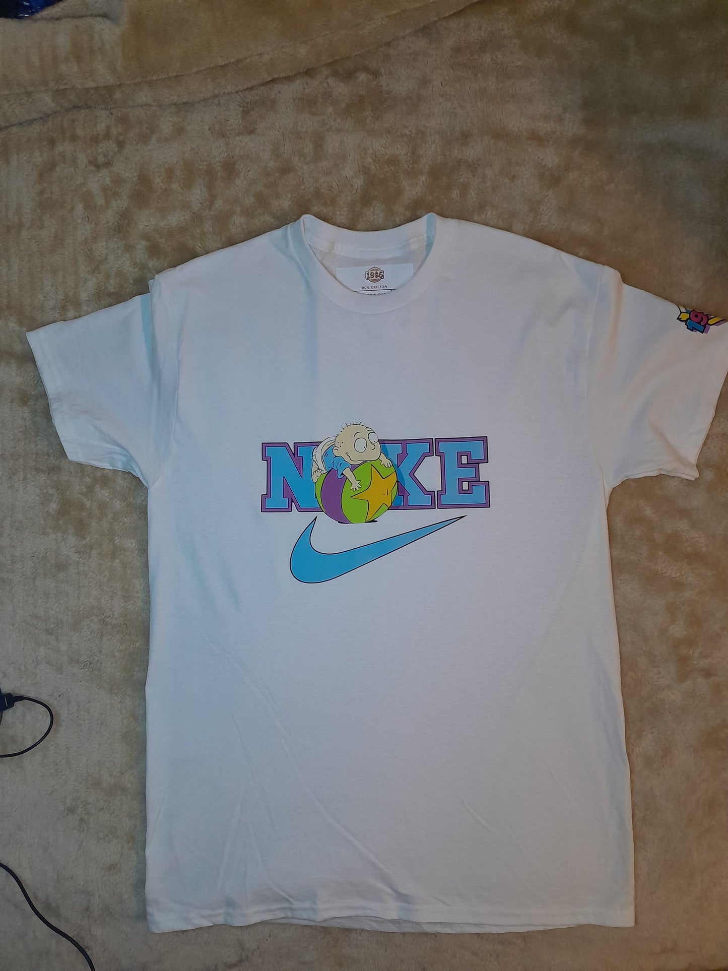 Blue Rug rats Nike printed tshirt